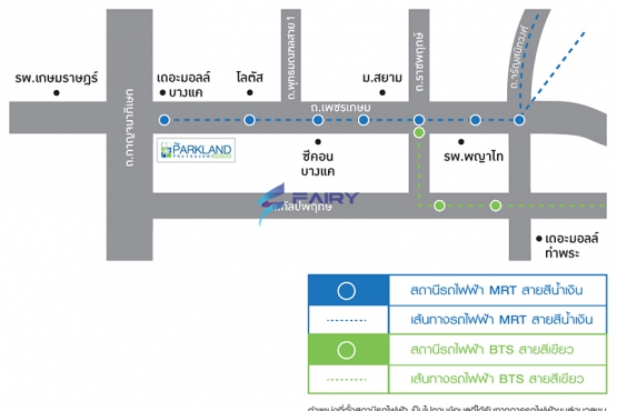 แผนที่เดอะพาร์คแลนด์-เพชรเกษม